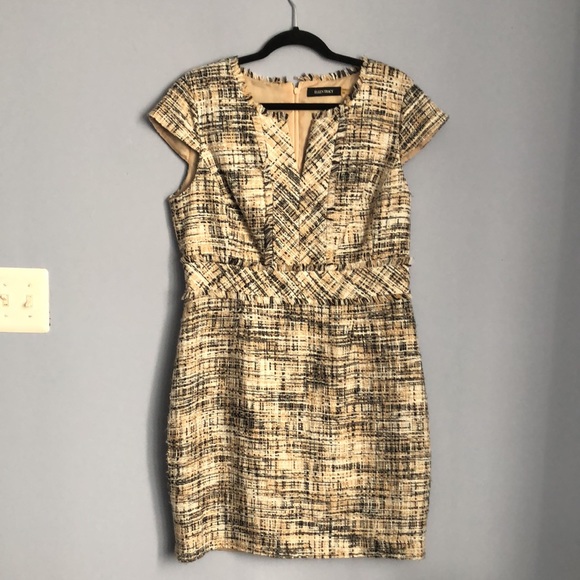 ⭕️ PRICE FIRM Ellen Tracy Size 16 Tweed Style Short Sleeve Dress - Picture 2 of 5